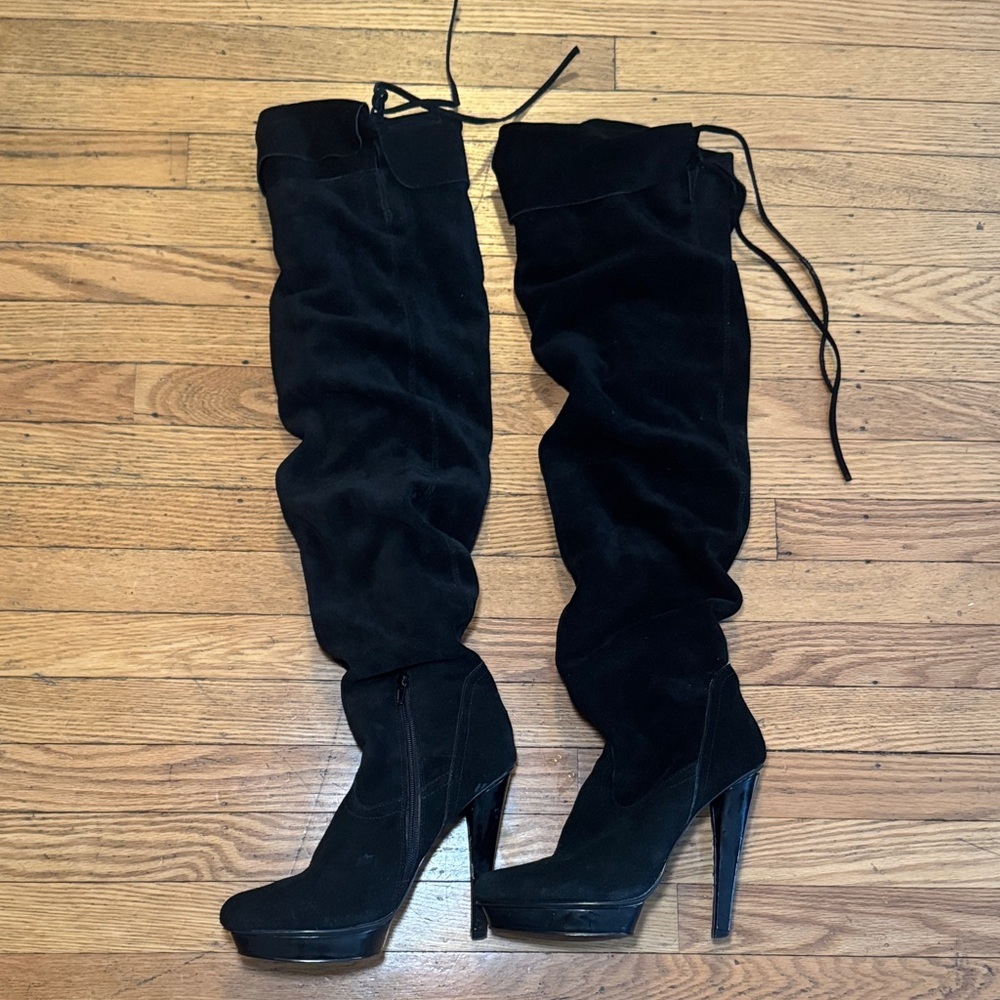 Steve Madden Women’s Black Over-the-Knee Boots Size 8